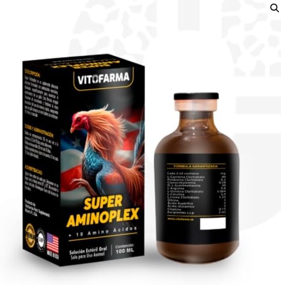Aminoacid for Poultry Roosters Chickens 50 ml - Suplemento aminoacidos para Gallos 50 ml