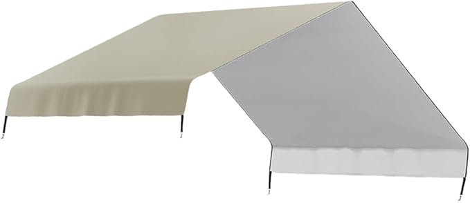 Chicken Coop Cover, Sturdy Chicken Cage Cover, Duck Coop Tarp Cloth Canopy for Farm Outdoor Patio, Beige