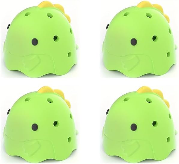 Dinosaur Egg and Vegetable Washer, 2.17 Inches, Food-Grade BPA-Free, Yellow (4, Green)