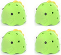 Dinosaur Egg and Vegetable Washer, 2.17 Inches, Food-Grade BPA-Free, Yellow (4, Green)