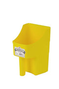 Little Giant® Plastic Enclosed Feed Scoop | Heavy Duty Durable Stackable Livestock Feed Scoop with Measure Marks | Livestock Handling Scoop | Farm, Ranch & Pet | 3 Quart (Yellow)