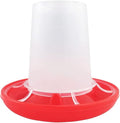 Chicken Feeder and Waterer Set Bird Small Poultry Feeder Flip Top Bird Small Poultry Feeding for Pigeon Chick Drinker Duckling Quail Feeding Dispenser,Poultry Feeding Supplies (5.4Ounce,Red)