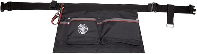 Klein Tools 5244 Tool Apron, Tape Thong and Four Reinforced Pockets for Hand Tools, Waist Size 32 to 53-Inch