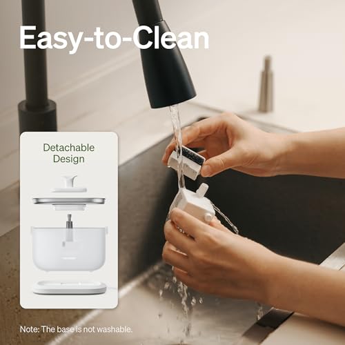 PETLIBRO Cat Water Fountain Stainless Steel Tray - 2.5L Fountain, White, 2.49 liters, 2.5L Automatic Water Dispenser for Cats - Image 6