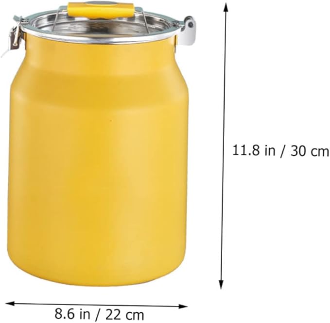 Zerodeko Stainless Steel Sealed Rice Storage Container Bucket for Home Use Multipurpose Airtight Grain and Flour Keeper with Smooth Capacity Kitchen Storage Bin for Rice Soybeans and More