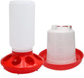 Chick Feeder and Waterer kit 1L Drinker & Feeder for Chickens Broilers,& Birds Quail Pigeon