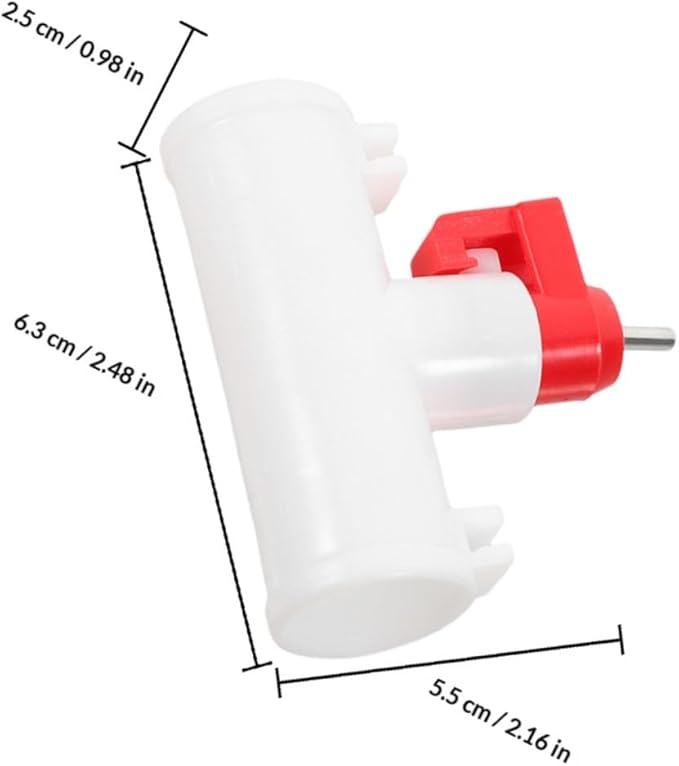10pcs Dual-Head Ball Valve Poultry Water Nipples Automatic Chicken Waterer System Farm Drinking Fountain for Backyard and Commercial Use