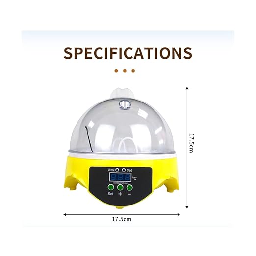 HOWOOIUA Egg Incubator 360° View 7 Eggs Poultry Incubator for Hatching Chickens with Manual Temperature a for Chicken, Quail, Parrot Eggs