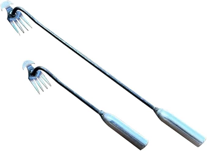 2 PCS Weed Puller Tool,Sharp Durable Garden Pulling Tool,Weeder Portable Household Vegetable Shovel for Backyard Loosening Farm Planting Weeding (Stainless Steel Handle)
