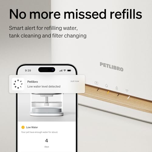 PETLIBRO Upgrade Cat Water Fountain, Cordless Cat Fountain Battery Operated - White, Acrylonitrile Butadiene Styrene (ABS) & Stainless Steel, 3 liters - Image 5