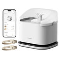 PETLIBRO Cats Water Fountain for Multi Cats, Cat Fountain with RFID Recognition Each Pet - White, Stainless Steel, 3 liters by PETLIBRO