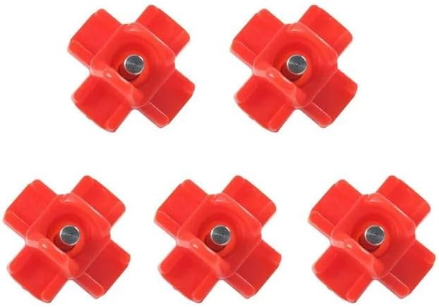 6Pcs Red Chicken Nipple Waterer Horizontal Automatic Poultry Nipples Horizontal Side Mount Chicken Drinkers