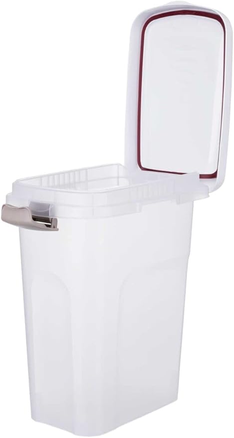 Trixie 15L Cylindrical Airtight Pet Food Storage Container, Basic Cylindrical Barrel, Transparent, 15L