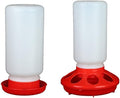 Chick Waterer and Feeder Automatic Small Poultry Water Drinkers Food Dispensers Food Grade Chick Waterer and Feeder Brooder
