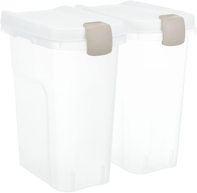 Trixie 15L Cylindrical Airtight Pet Food Storage Container, Basic Cylindrical Barrel, Transparent, 15L