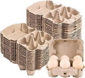 100 Pieces Natural Material Empty Egg Cartons, Each Holds 6 Fiber Egg Carton For Home, Farm, Market, Camping, Picnic, Travel,Reusable.