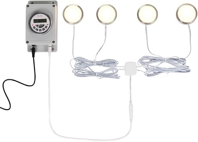 JVR Chicken Coop Light with Timer- Automatic Smart LED Laylight Daylight Extension to Boost Egg Production