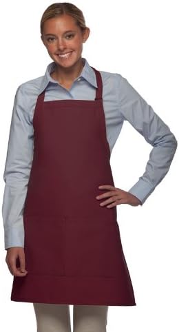 DayStar Apparel Bib Apron with Center Divided Pocket - Style #212
