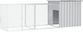 Large Chicken Coop, Galvanized Steel Poultry Cage for Backyard, Durable Outdoor Hen House with Escape-Proof Latches, Expandable Run for Small Animals