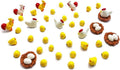 44 Pcs Miniature Family Chicken, Cock, Hen, Egg, Chicken Nest Ornament Micro Landscape Fairy Garden Décor Garden Sculptures and Statues