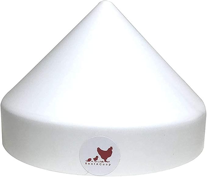 RentACoop Anti-Roost Cone for 5 Gallon Round Chicken Bucket Waterers and 20lb Feeders