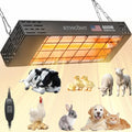 600W Heat Lamp for Chickens, Carbon Fiber Chicken Coop Heater - Black, Metal by HOSASSPER