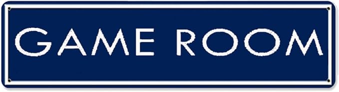 Metal Sign Game Room Vintage Retro Tin Aluminum Sign - Kitchen Home Garden Wall Bar Cafe Decor 4"x16"