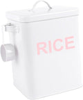 MagiDeal Flour Canister, Sealed Food Storage Bin, Countertop Organizer Jar for Grain, Beans, Kitchen Rice, White XL