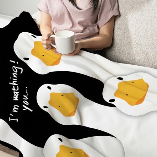 Cute Duck Blanket for Boys Girls Duck Lovers Gifts 50"x40" - Flannel - Image 5
