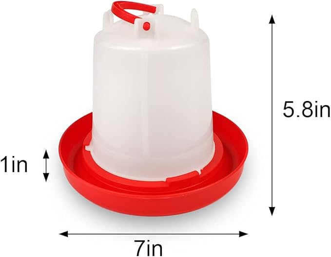 DoubleWood Feeder & Waterer Combo Chicken Chick Poultry Plastic Container, Chick Waterer Set Perfect for Chicks, Quail, and Ducks
