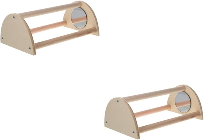 VANZACK 2pcs Wooden Chick Perch Roosting Bar for Chickens Chick Training Stand for Coop and Brooder Comfortable Resting and Playing for Poultry