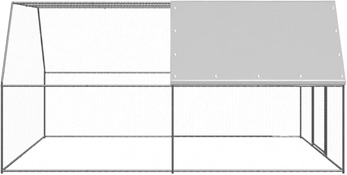 Weatherproof Outdoor Chicken Coop Large Walk-in Enclosure Outdoor Chicken Cage 9.8'x13.1'x6.6' Galvanized Steel for Outdoor Backyard Farm Garden