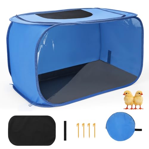Chicken Brooder Box for Chicks, Pop Up Chick Brooder Kit - Blue, Oxford by YIBOBO