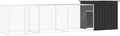 Large Outdoor Chicken Cage, Galvanized Steel Poultry Run for Backyard, Walk-in Metal Pet Enclosure for Ducks, Rabbits, and Small Animals, 157.5 Inches Long