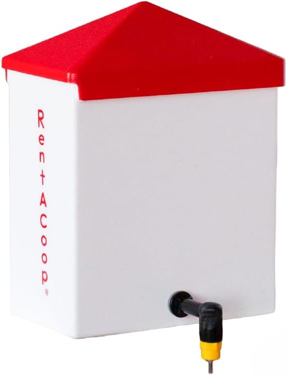 RentACoop 64oz(2L) Drinker Plus 2 Versatile Nipples - Suitable for Chicks, Quail, Pigeons, Doves, and Other Smaller Birds