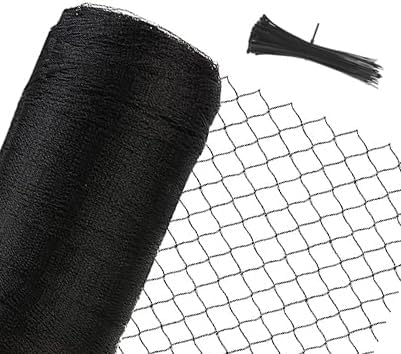 Junflying Bird Netting for Chicken Coop, 1 Inch Mesh 25x100 Ft Strong Woven Poultry Netting for Chicken Run Roof Cover, Against Bird Hawk Small Animals, Protect Strawberry Plant Fruit Tree Vegetable