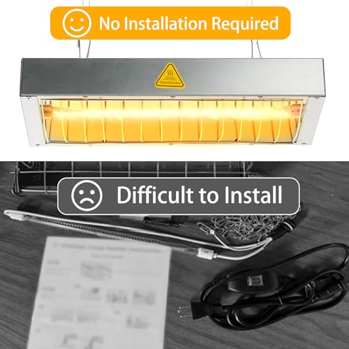 600W Heat Lamp for Chickens, Large Chicken Coop Heater - Heat lamp 600W - 1 Pack, Galvanized Steel, Adjustable Temp and Height - Image 5