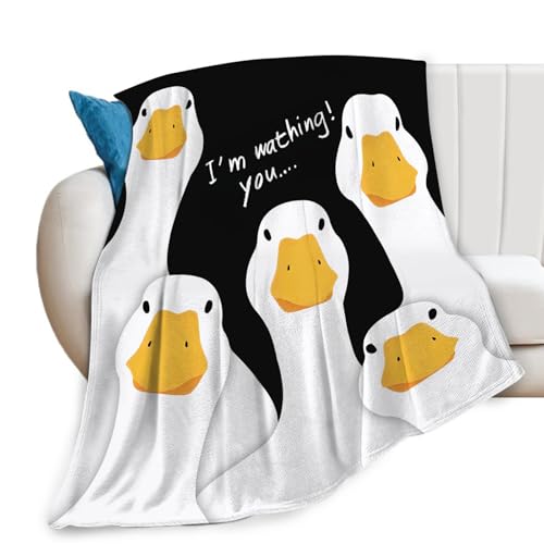 Cute Duck Blanket for Boys Girls Duck Lovers Gifts 50"x40" - Flannel by Trulave