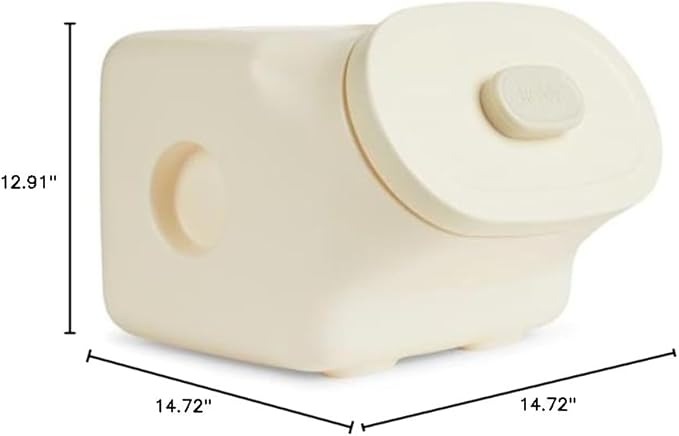 Reddy White Airtight Food Storage Container for Dogs, Medium, 25 lbs.