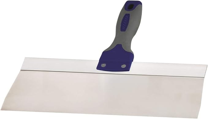 Warner 12" ProGrip Stainless Steel Drywall Taping Knife, Soft Grip Handle, 10922