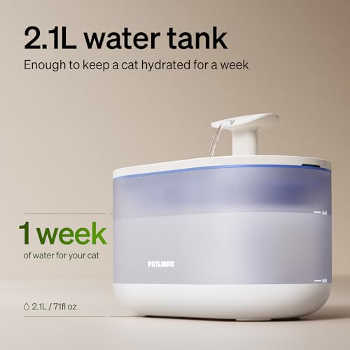 PETLIBRO Cat Water Fountain, 71fl oz/2.1L Ultra Quiet Pet Water Fountain for Cats Inside - Capsule Fountain, Purple - Image 6