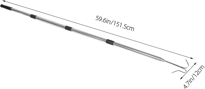 BESPORTBLE Farm Animal Catcher: Adjustable Chicken Catching Leg Hook Portable Stainless Steel Leg Hook with Handles for Chicken Coop Poultry Farmers and Fishers