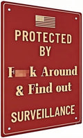 Funny Warning Metal Tin Sign - Weatherproof Outdoor Safety Sign - for Home, Garage and Office - 8x12 Inch