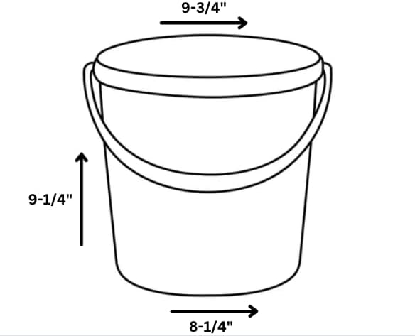 House Naturals 2 Gallon Food Grade - BPA Free Made in USA Buckets Lime Color pails with Screw On Gasket Lids (3, Lime - Blue lids)
