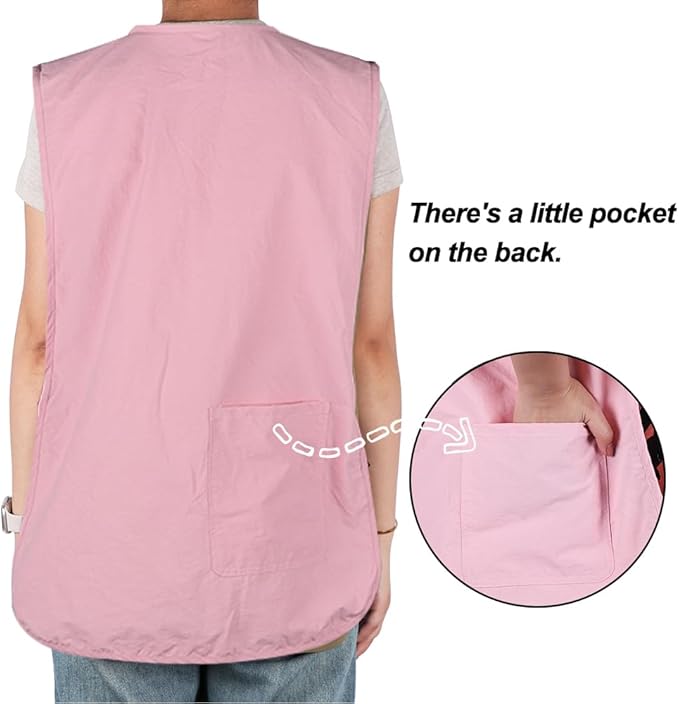 Waterproof Unisex Cobbler Apron with 4 Pockets Vest Style Ultralight Chef Waiter Work Overalls