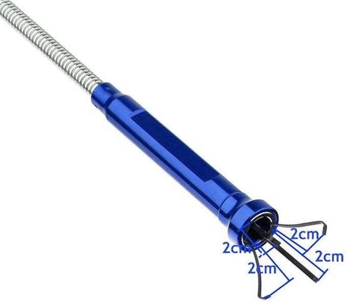 Grabber Tool Grab Reach Tool 360 degree flexible gripper tool Four-claw magnetic pick-up tool with LED light, flexible waste picking tool (01-Picker)