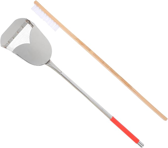 2pcs Cage Cleaning Brush Set with Droppings Shovel Multi Function Cleaning Tools for Bird and Small Animal Cages Easy Handling for Quick and Efficient Maintenance