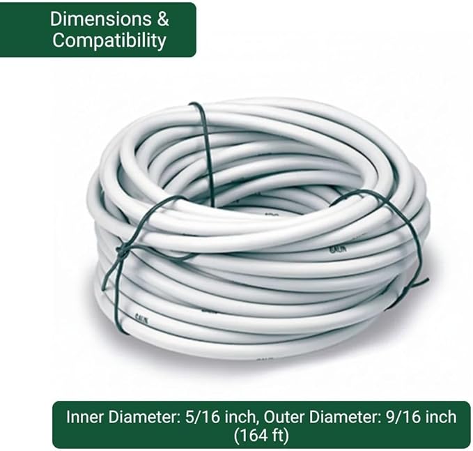 GAUN Pipeline 25ft Accesory for Automatic Chicken Waterer System – Soft Water Line Tube for Poultry & Small Animals, Easy to Install Hose Compatible with Nipple Drinkers for Hydration Systems