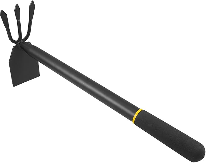 Yardwe Manganese Steel Garden Hoe and Cultivator Tool with Ergonomic Handle for Weeding Soil Loosening Flower Planting and Home Gardening