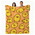 Cute Yellow Chick Blanket, Cartoon Chicks Orange Design 50×60 - 50"x60", Whimsical Duck, Polyester by VPIHOLK